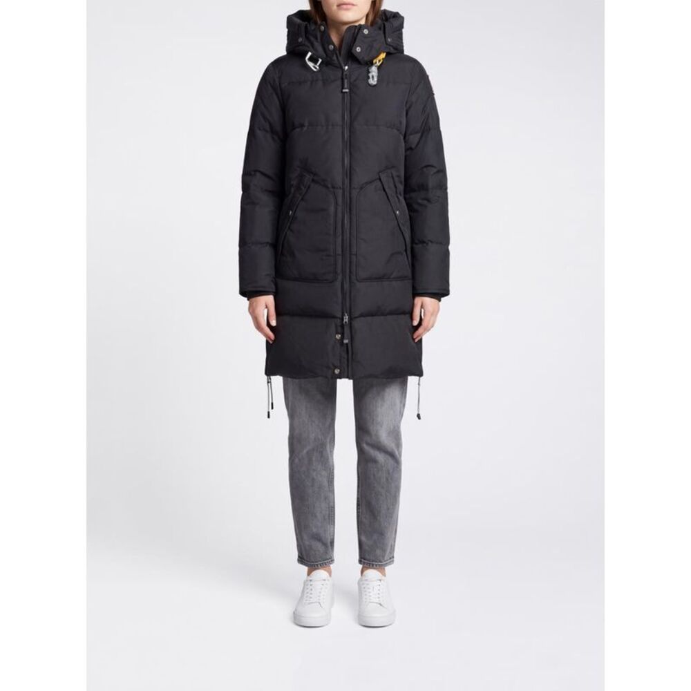 Parajumpers Long Quilted Nylon Down Jacket With Hood And High Neck